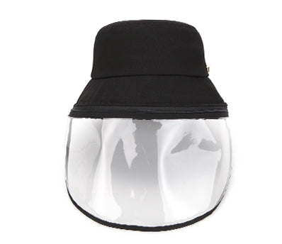 Lucete Face Shield Anti-Spitting Hat (Black : Adult Size, Kids Size)