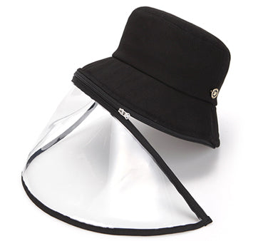 Lucete Black Face Shield Hat